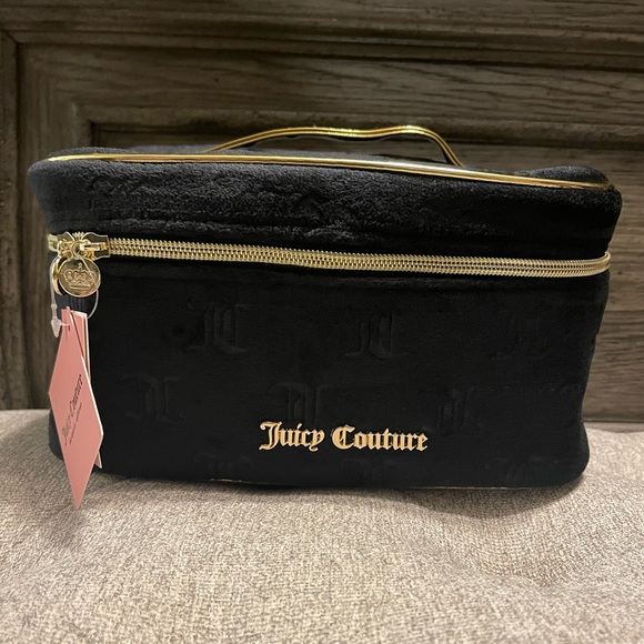 NEW Juicy Couture Velour Makeup Train Case - Picture 3 of 6
